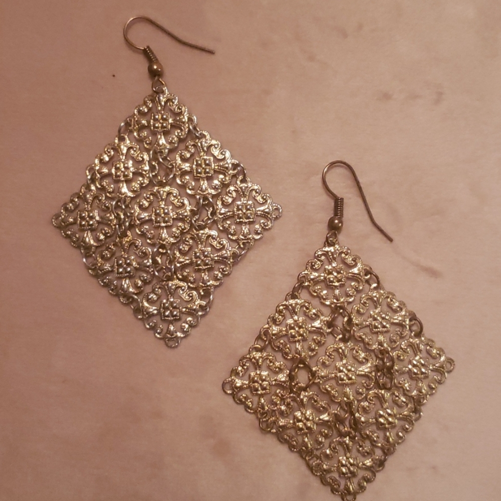 Gold Tone Chandellier Earrings